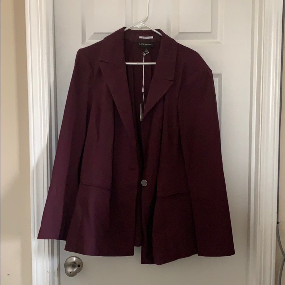 Lane Bryant size 22 plum blazer new with tags